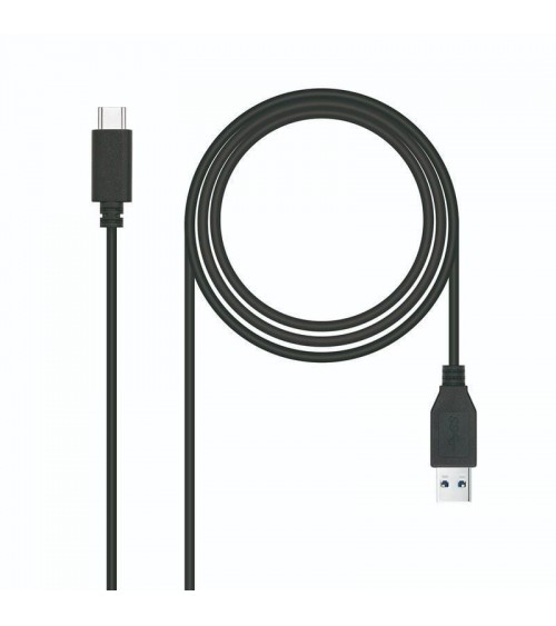 Cable usb 3.1 nanocable 10.01.4001-l150/ usb tipo-c macho - usb macho/ 1.5m/ negro
