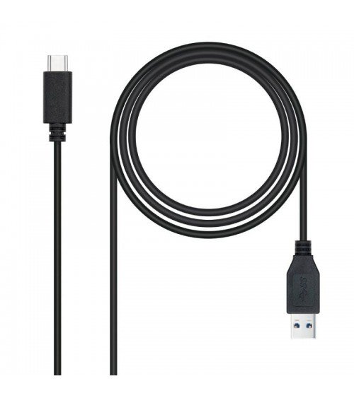 Cable usb 3.1 nanocable 10.01.4002/ usb tipo-c macho - usb macho/ 2m/ negro