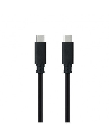 Cable usb 3.1 nanocable 10.01.4101-l150/ usb tipo-c macho - usb tipo-c macho/ 1.5m/ negro