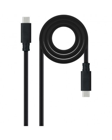 Cable usb 3.2 nanocable 10.01.4103/ usb tipo-c macho - usb tipo-c macho/ hasta 100w/ 20gbps/ 3m/ negro
