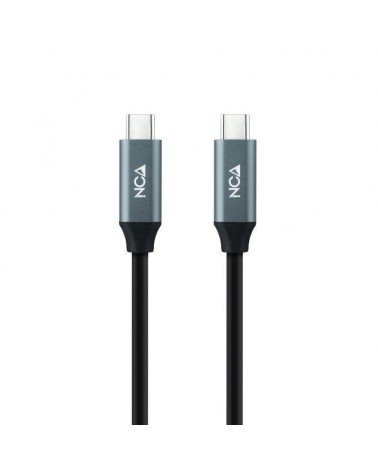 Cable usb 3.2 nanocable 10.01.4301 5a 100w/ usb tipo-c macho - usb tipo-c macho/ 1m/ gris y negro