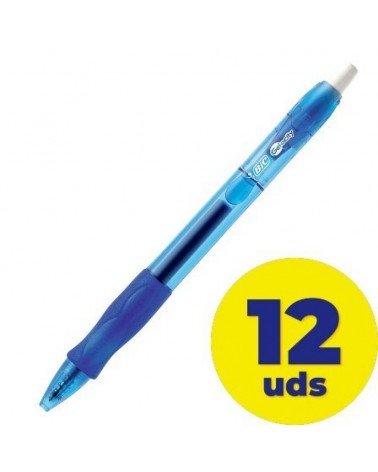 Caja de bolígrafos de tinta de gel bic gelocity 526274/ 12 unidades/ azules