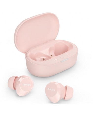 Auriculares bluetooth philips tat1209 con estuche de carga/ autonomía 6h/ rosas