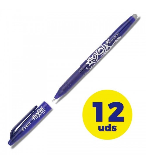 Caja de bolígrafos de tinta borrable pilot frixion nfa/ 12 unidades/ azules