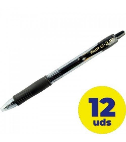 Caja de bolígrafos de tinta de gel retráctil pilot g-2/ 12 unidades/ negros