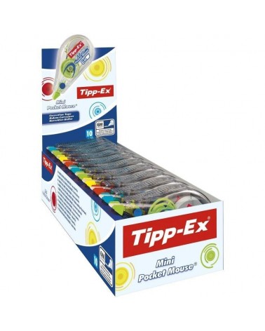 Caja de corrector de escritura en cinta bic mini pocket mouse 926397/ 5mm x 6m/ 10 unidades