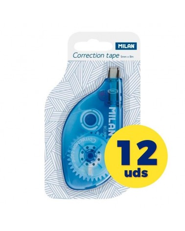 Caja de corrector de escritura en cinta milan correction tape 80185/ 5mm x 8m 12 unidades