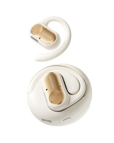 Auriculares deportivos bluetooth vention open ear openbeat o11 nbpn0 con estuche de carga/ beige