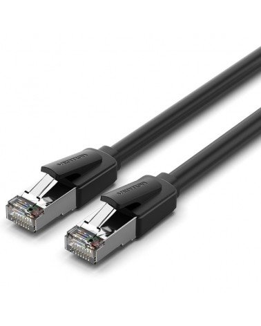 Cable de red rj45 utp 26awg vention ikkbj cat.8/ gaming/ 8m/ negro