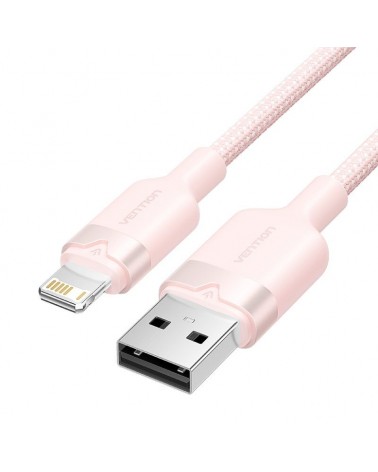 Cable usb lightning vention lanbh/ usb macho - lightning macho/ 480mbps/ 1m/ rosa