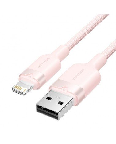 Cable usb lightning vention lanph/ usb macho - lightning macho/ 480mbps/ 2m/ rosa