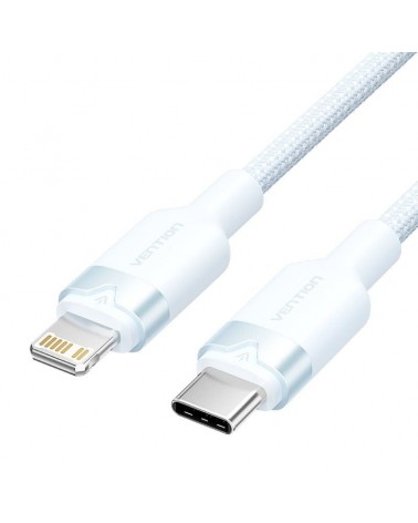 Cable usb tipo-c lightning vention lalsh/ usb tipo-c macho - lightning macho/ 27w/ 480mbps/ 2m/ azul