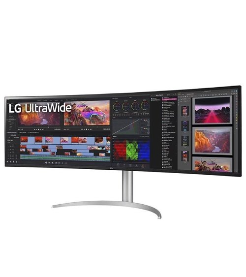 Monitor gaming ultrapanorámico curvo lg ultragear 49wq95c-w 49'/ dual qhd/ multimedia/ regulable en altura/ blanco