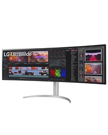 Monitor gaming ultrapanorámico curvo lg ultragear 49wq95c-w 49'/ dual qhd/ multimedia/ regulable en altura/ blanco