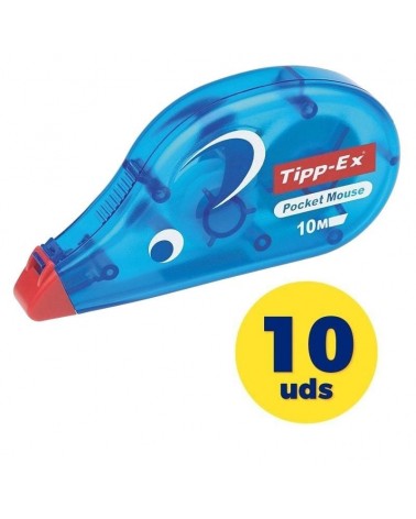 Caja de correctores de escritura en cinta bic tipp-ex pocket mouse/ 4.2mm x 10m/ 10 unidades