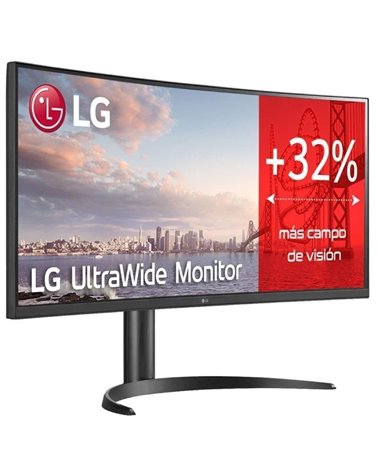 Monitor profesional ultrapanorámico curvo lg 34wq75c-b 34'/ wqhd/ multimedia/ regulable en altura/ negro