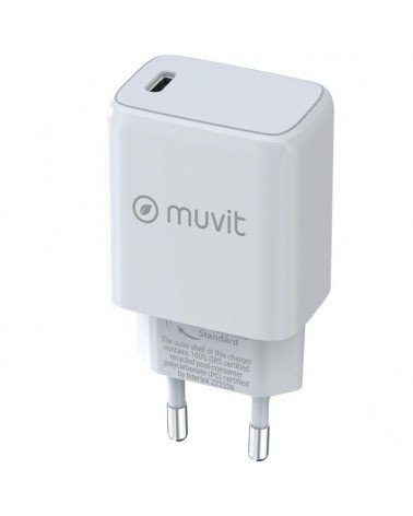 Cargador de pared muvit for change mcacc0014/ 1xusb tipo-c/ 30w