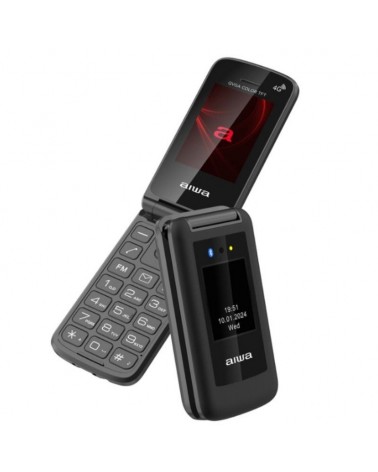 Teléfono móvil aiwa fp-30-4g bk para personas mayores/ negro