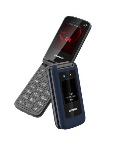 Teléfono móvil aiwa fp-30-4g bl para personas mayores/ azul