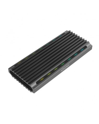Caja externa para disco ssd m.2 sata/nvme aisens asm2-rgb011gr/ usb 3.2 gen2/ sin tornillos