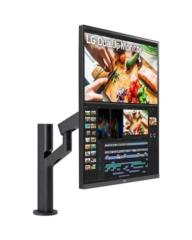 Monitor profesional lg dualup ergo 28mq780-b 27.6'/ sdqhd/ multimedia/ regulable en altura/ negro