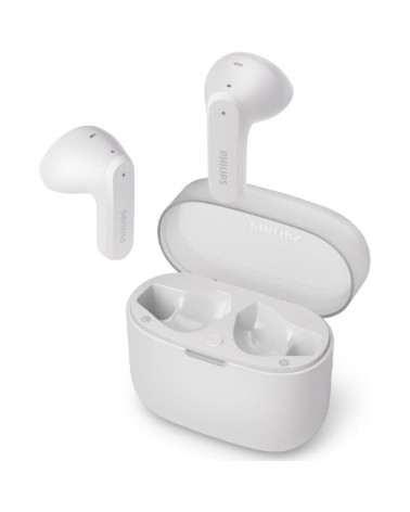 Auriculares bluetooth philips tat2139wh con estuche de carga/ autonomía 7h/ blancos
