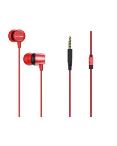 Auriculares intrauditivos aiwa estm-20rd/ con micrófono/ jack 3.5/ rojos