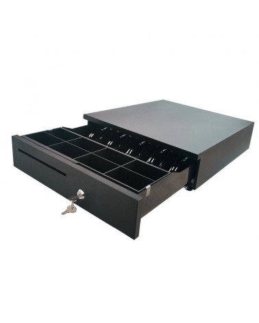 Cajón portamonedas 10pos cp-405n/ manual y automático/ negro