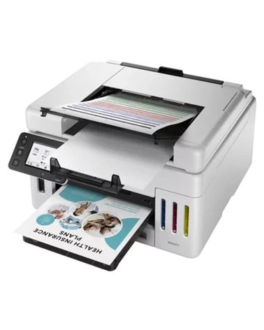 Multifunción recargable canon maxify gx6550 megatank wifi/ dúplex/ blanca