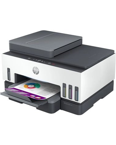 Multifunción recargable hp smart tank 7605 wifi/ fax/ dúplex/ blanca