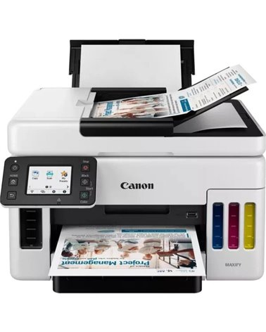 Multifunción recargable canon maxify gx6050 megatank wifi/ dúplex/ blanca