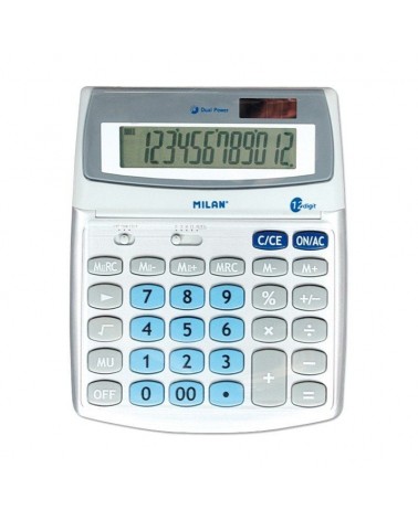 Calculadora milan 152512bl/ gris