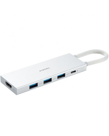 Docking usb 3.0 tipo-c xiaomi 5 en 1/ 3xusb/ 1xusb tipo-c pd/ 1xhdmi/ blanco