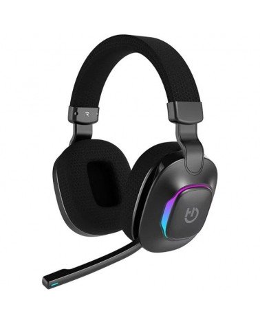 Auriculares gaming con micrófono hiditec vortex argb/ jack 3.5/ bluetooth/ negros