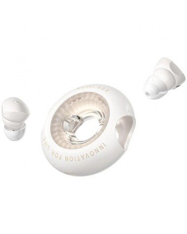 Auriculares bluetooth vention nbrn0 con estuche de carga/ autonomía 20h/ beige