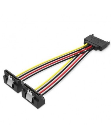 Cable alimentación vention kdbbb/ sata macho - 2x sata hembra/ 15cm/ negro