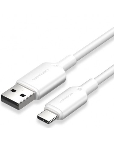 Cable usb 2.0 tipo-c vention ctqwf/ usb tipo-c macho - usb macho/ hasta 60w/ 480mbps/ 1m/ blanco