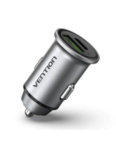 Cargador de coche vention ffbh0/ 1xusb-tipo c/ 1xusb/ 20w