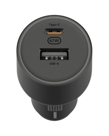 Cargador de coche xiaomi 67w usb-a tipo-c/ 1xusb-a/ 1xusb tipo-c/ 2a/ 6a