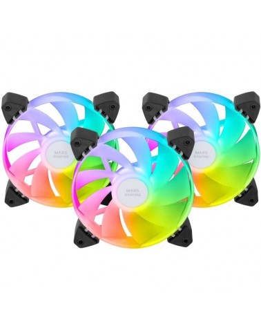 Pack 3 ventiladores invertidos mars gaming mf-3ar/ 12cm/ argb