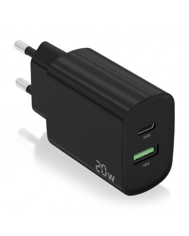 Cargador de pared aisens a110-0755/ 1xusb tipo-c/ 1xusb/ 20w