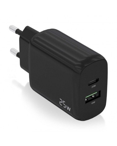 Cargador de pared aisens a110-0759/ 1xusb tipo-c/ 1xusb/ 25w