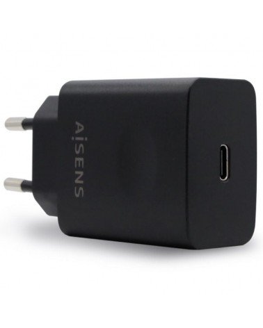 Cargador de pared aisens asch-1pd20-bk/ 1xusb tipo-c/ 20w