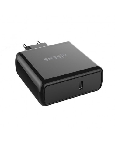 Cargador de pared aisens asch-1pd60-bk/ 1xusb tipo-c/ 60w