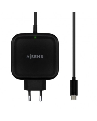Cargador de pared aisens asch-1pd65wl-bk/ 1xusb tipo-c/ 65w