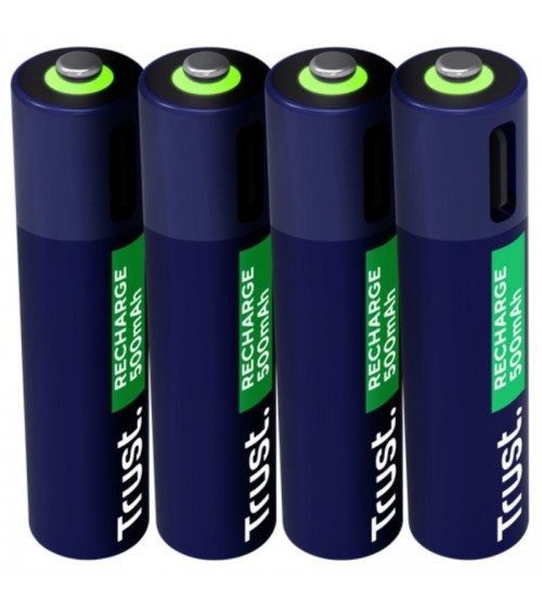 Pack de 4 pilas aaa trust 25671/ recargables
