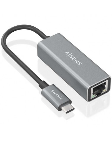 Adaptador usb 3.0 aisens a109-0898/ usb tipo-c macho - rj45 hembra/ 15cm/ gris