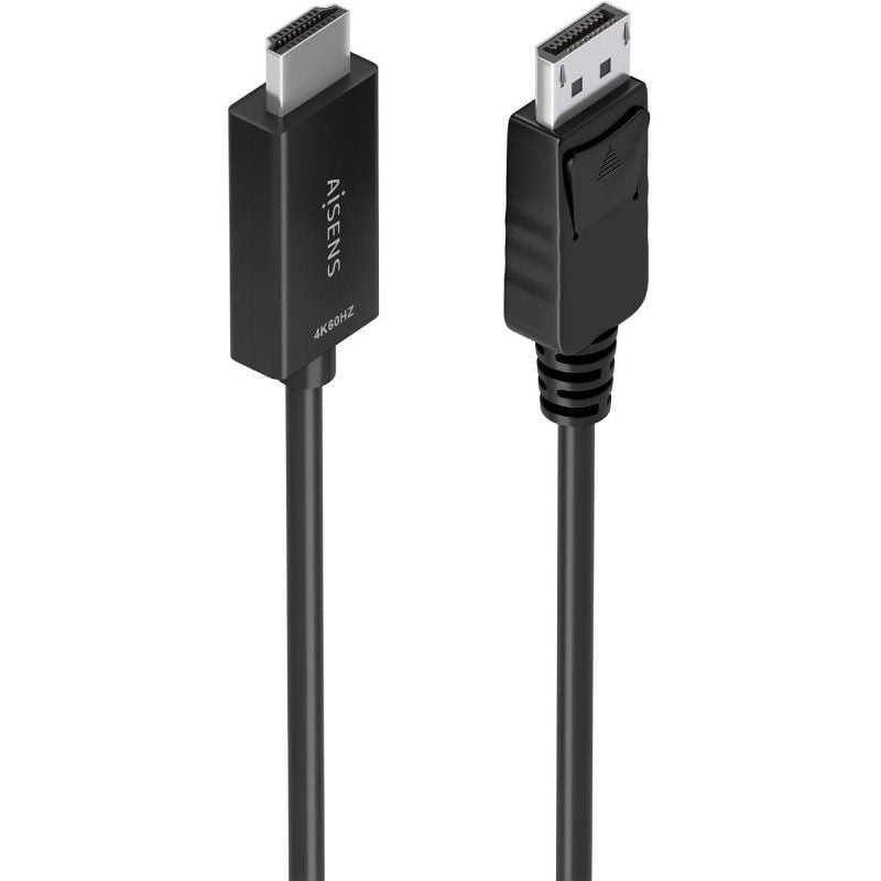 Cable conversor aisens a125-0892/ displayport macho - hdmi macho/ 1m/ negro