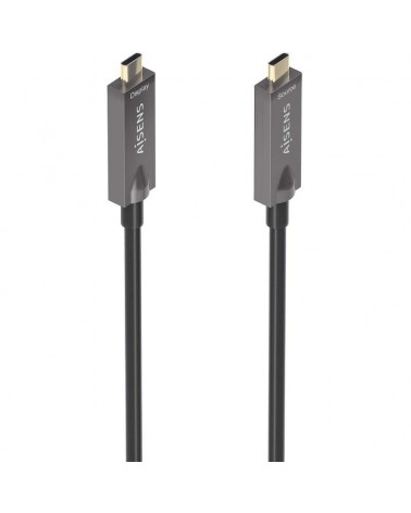 Cable usb 3.1 tipo-c aisens a157-0883/ usb tipo-c macho - usb tipo-c macho/ hasta 60w/ 10gbps/ 15m/ negro