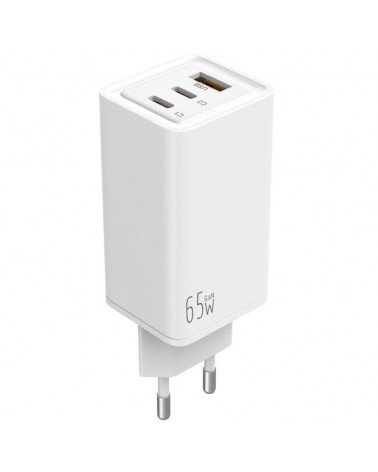 Cargador de pared leotec lecsph65w3w/ 2xusb tipo-c/ 1xusb/ 65w